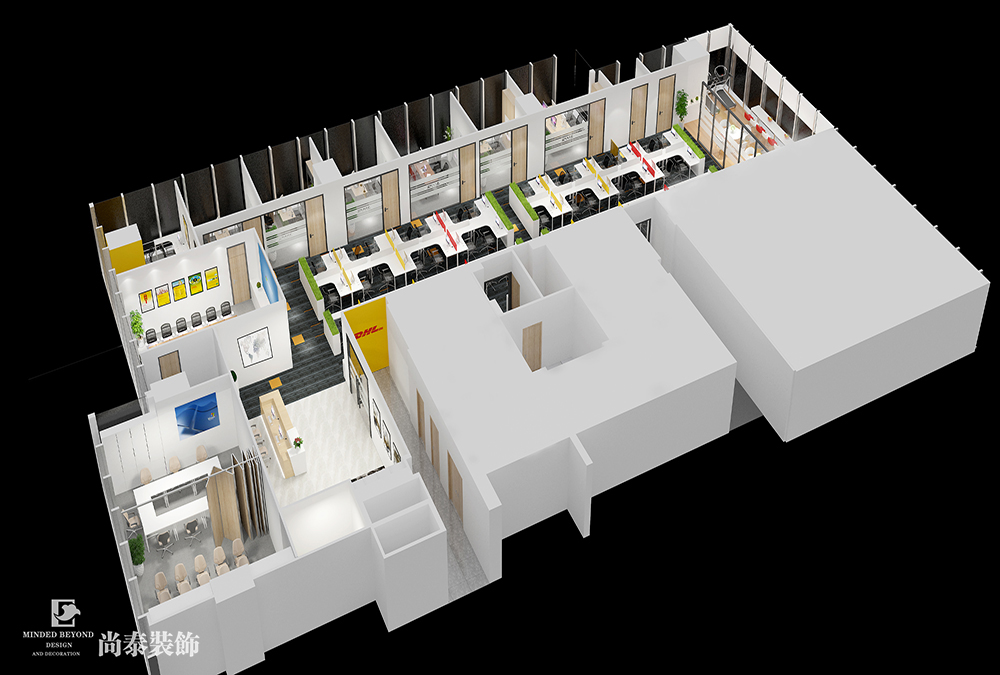 深圳龍崗坂田物流公司辦公空間裝修設(shè)計效果圖